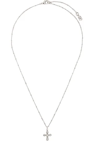 Dolce & Gabbana Collier argenté à croix