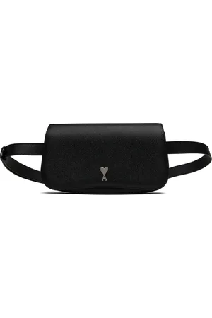 Ami Sac à bandoulière noir en cuir - Paris Paris