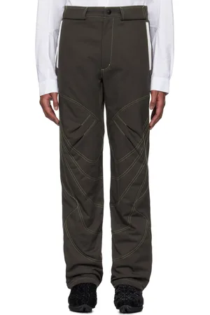 Kiko Kostadinov Pantalon brun à glissière - Solix
