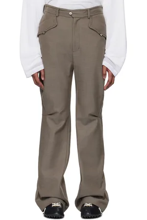 Kiko Kostadinov Pantalon Alec brun à pinces en K
