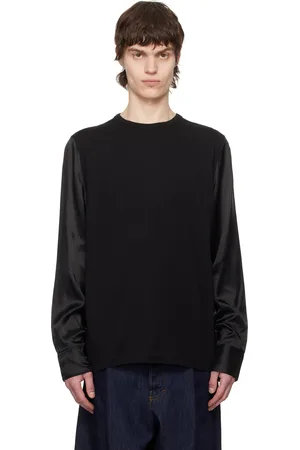 DRIES VAN NOTEN T-shirt noir à panneaux