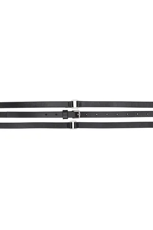 ANN DEMEULEMEESTER Ceinture triple tour Kepa noire