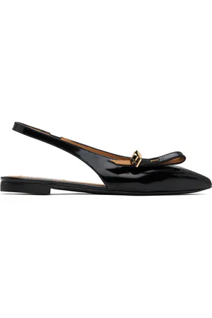 Moschino Ballerines noires à boucle à fermoir à ardillon