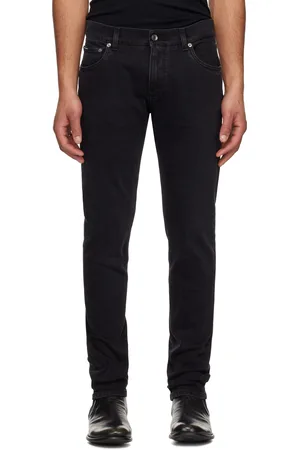 Dolce & Gabbana Jean ajusté noir en denim extensible - Essential