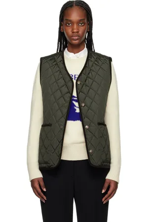 Burberry Veste matelassée verte en nylon
