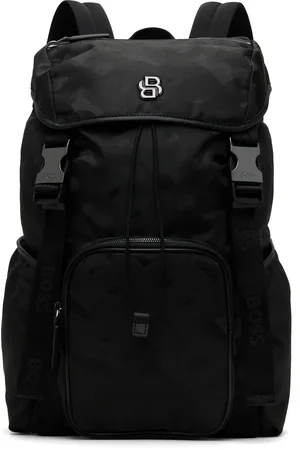 HUGO BOSS Sac à dos noir à monogrammes