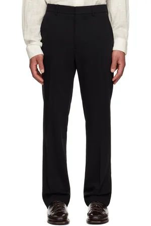 Ami Pantalon droit noir en laine