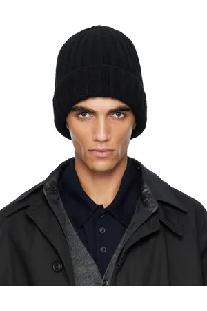 Maison Margiela Bonnet noir en laine feutrée
