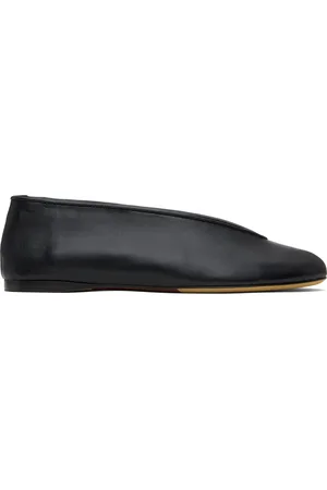 Moschino Ballerines Duck noirs en nappa