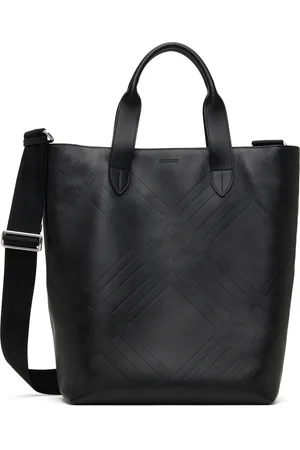 Burberry Cabas noir à carreaux gaufrés