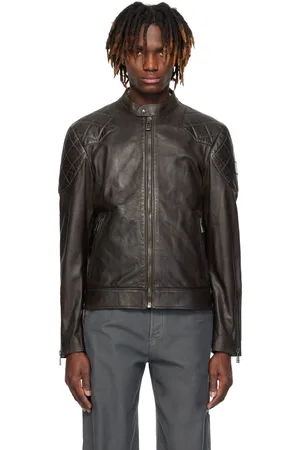 Belstaff Blouson Legacy Outlaw brun en cuir