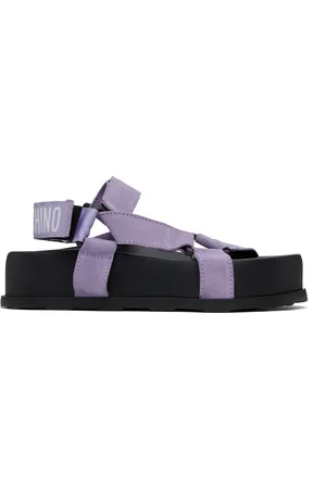 Moschino Sandales de sport mauve et noir