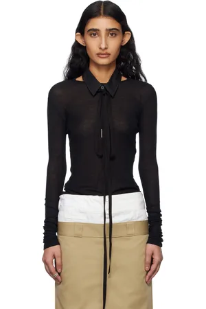 ANN DEMEULEMEESTER T-shirt à manches longues Fiene noir