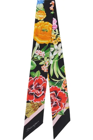 Dolce & Gabbana Fichu multicolore en sergé à motif fleuri
