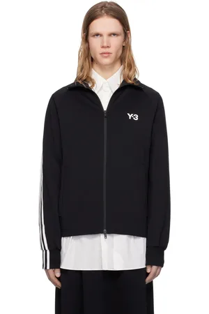 Y-3 Blouson de survêtement noir à trois rayures