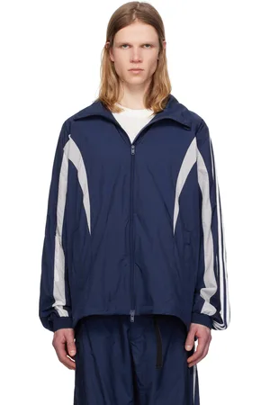 Y-3 Coquille bleue en nylon à trois rayures
