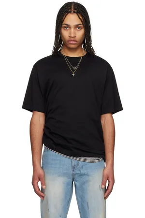 Dolce & Gabbana T-shirt noir en coton à logo brodé