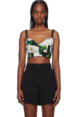 Dolce & Gabbana Débardeur noir à motif de gardénias