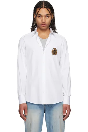 Dolce & Gabbana Chemise blanche en coton à écusson d