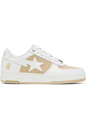 BAPE Baskets #6 blanc et à étoiles emblématiques
