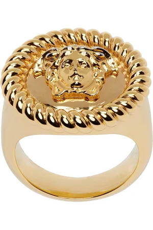 VERSACE Bague dorée à logo Medusa
