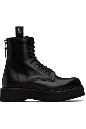 R13 Bottes noires à semelle crantée