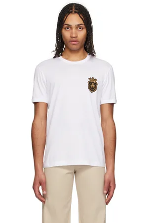 Dolce & Gabbana T-shirt blanc en coton à écusson d