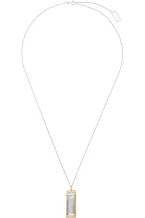 LEMAIRE Collier argenté et doré à pendentif d