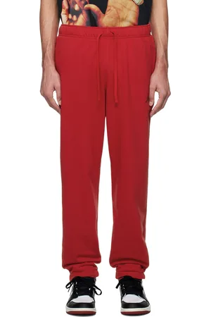 Nike Pantalon de survêtement de sport décontracté rouge à logo
