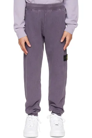 Stone Island Enfant | Pantalon de survêtement mauve à écusson à logo