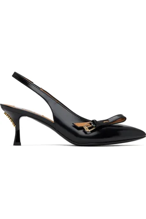 Moschino Chaussures à talon aiguille noires à boucle