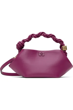 Ganni Mini sac mauve à logo gaufré - Bou