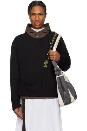 Kiko Kostadinov Pull à capuche brun et noir - Inex