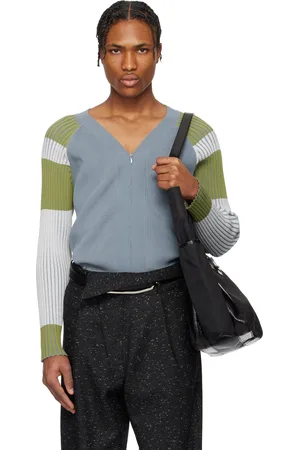 Kiko Kostadinov Cardigan bleu et vert - Inex