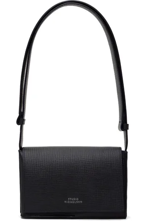 STUDIO NICHOLSON Mini sac Meshi bleu marine en cuir