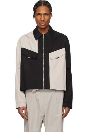 Kiko Kostadinov Blouson brun clair et noir à pinces en K - Alec
