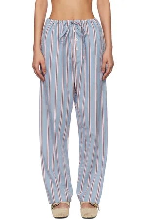 BODE Pantalon de pyjama bleu à rayures Regatta