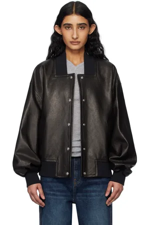 Khaite Blouson aviateur Spence noir en cuir