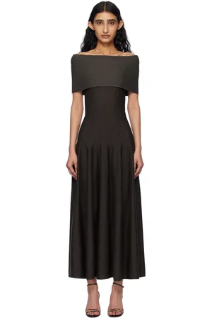 Khaite Robe longue Ava grise
