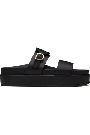 Ancient Greek Sandals Sandales Latria noires à plateforme épaisse