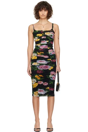 Dolce & Gabbana Robe midi à enfiler multicolore en tulle