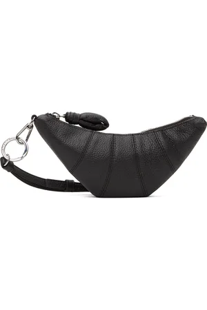 LEMAIRE Pochette à monnaie Croissant brune à bandoulière