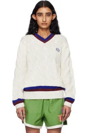 BODE Pull de style tennis blanc