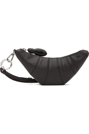 LEMAIRE Pochette à monnaie Croissant brune à bandoulière