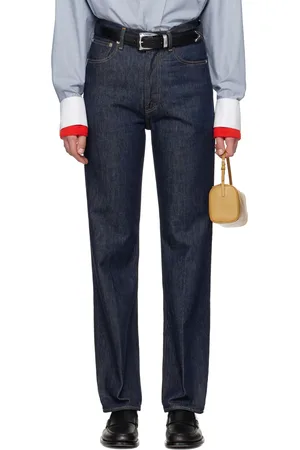 Auralee Jean en denim à torsion élevée à cinq poches