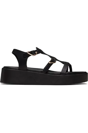 Ancient Greek Sandals Sandales Grace Kelly noires à ornement ondulé