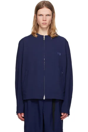 Y-3 Blouson bleu à garnitures à trois rayures - Sport Uniform