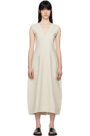 STUDIO NICHOLSON Robe midi Enna blanc cassé