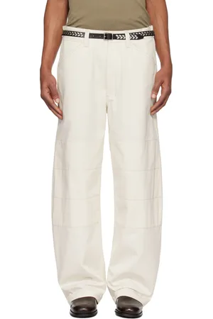 LEMAIRE Pantalon de travail ample blanc cassé