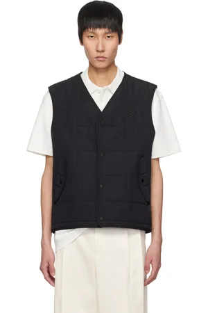 HUGO BOSS Veste noire en nylon à logo étagé